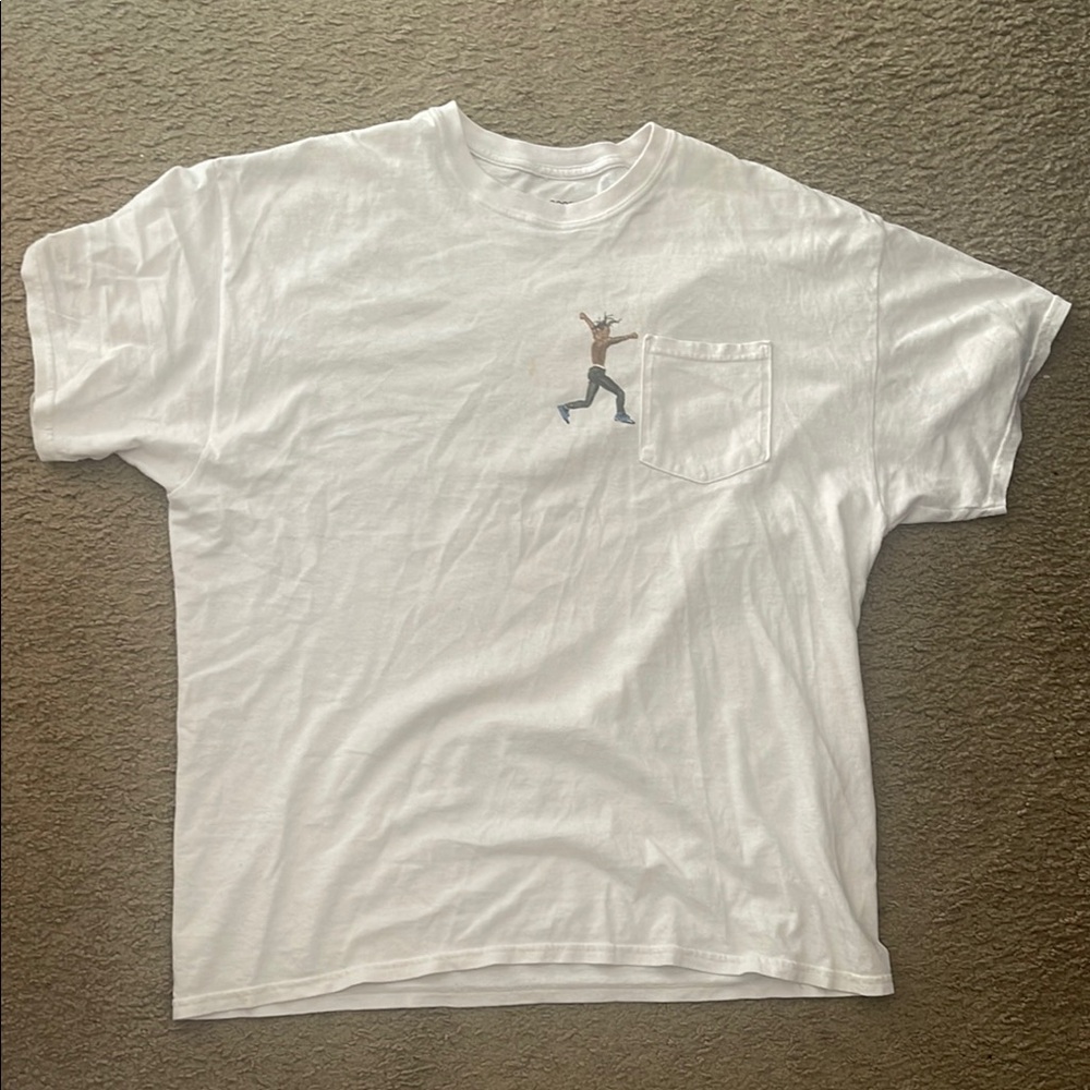 Travis Scott White Short Sleeve Tee